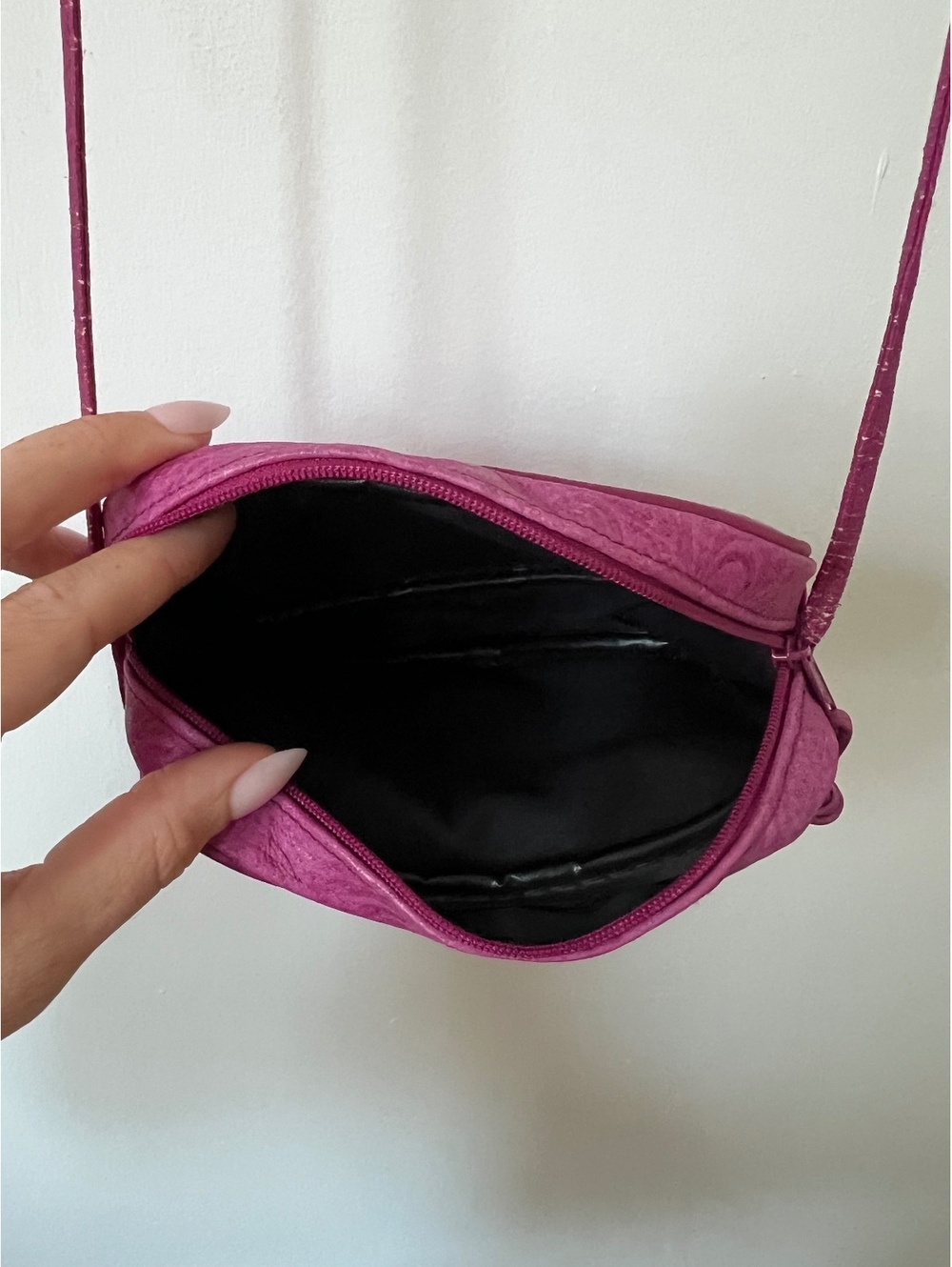 Pink Embossed Mini Crossbody Bag - Picture 6 of 7